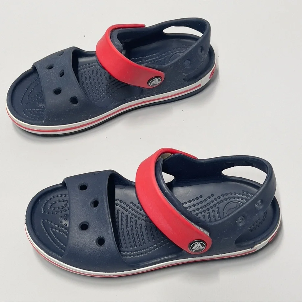 CROCS child 11 Blue Red Summer Water Shoe